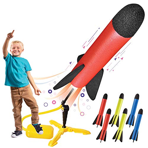 Toy Rocket Launcher for kids – Shoots Up to 100 Feet – 8 Colorful ...