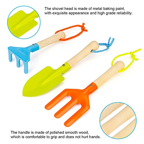 MoTrent Children Gardening Tools Set, 5 PCS Kids Garden Tool Toys ...