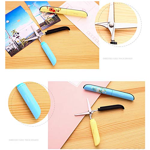 MOTZU Set of 2 Portable Safe Scissor, Multipurpose Mini Folding Pa...