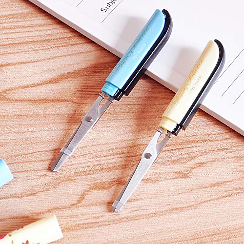 MOTZU Set of 2 Portable Safe Scissor, Multipurpose Mini Folding Pa...