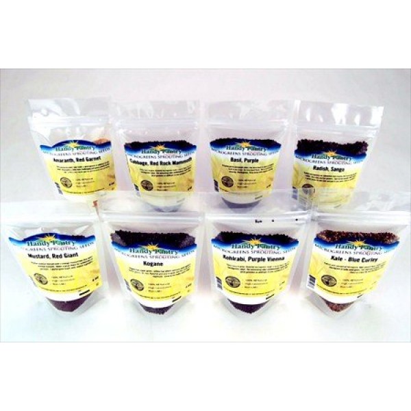 Colorful Microgreens Seeds Assortment: Eight 4 Oz. Resealable Bags...