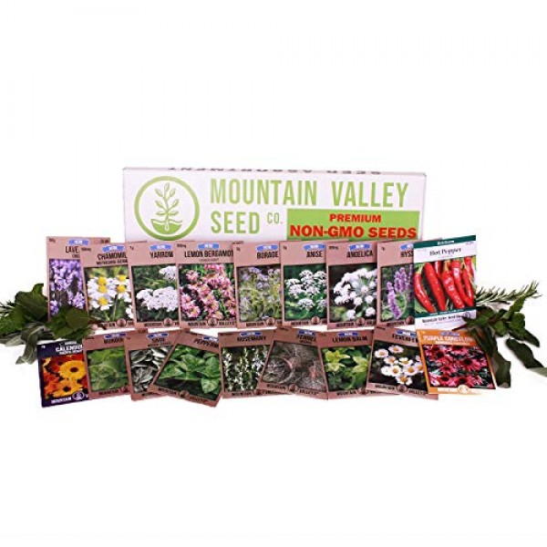 Medicinal & Herbal Tea Garden Seed Collection | Premium Assortment...