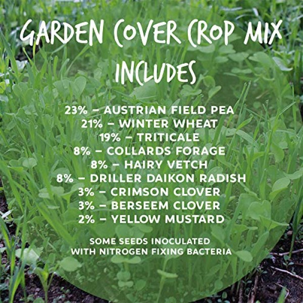 No-Till Garden Farm and Garden Cover Crop Mix Seeds - 5 Lbs - Blen...