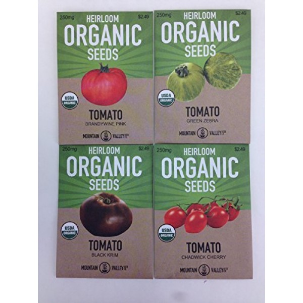 Organic Heirloom Tomato Garden Seeds - 7 Non-GMO Varieties: Cherok...