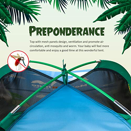 MountRhino Kids Play Tent & Playhouse,48”x48”x42” Dinosaur World I...