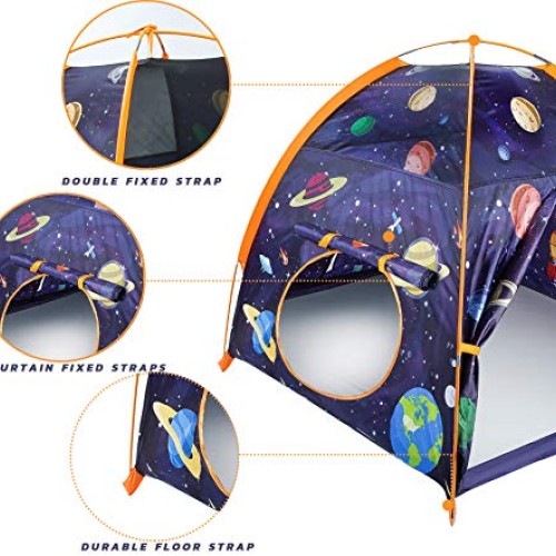 MountRhino Rocket Ship Kids Tent Playhouse, 48”x48”x42” Indoor Out...