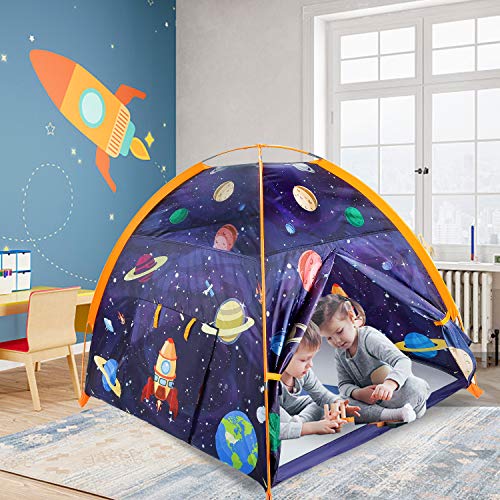 MountRhino Rocket Ship Kids Tent Playhouse, 48”x48”x42” Indoor Out...