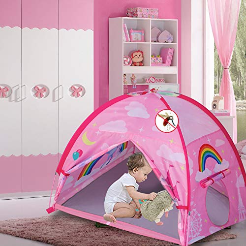 MountRhino Unicorn Kids Play Tent Playhouse, 48”x48”x42” Pink Kids...