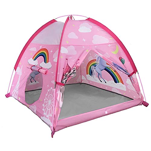 MountRhino Unicorn Kids Play Tent Playhouse, 48”x48”x42” Pink Kids...