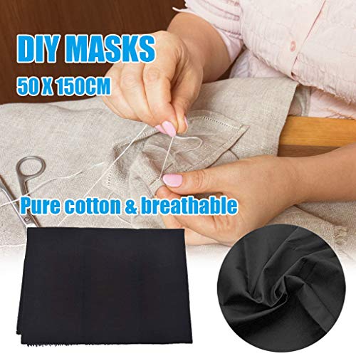 Mousmile Solid Cotton Cloth Skin-Friendly Quilting Fabric Bundle P...