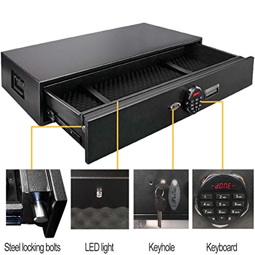 Moutec Under Bed Safe, Rapid Storage Safe Drawer Safe for AR R...
