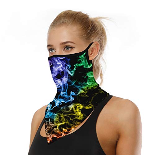 3 Pcs Seamless Neck Gaiters with Ear Loops, Cooling Sunscreen Face...