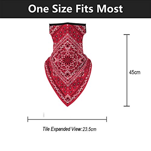 3 Pcs Seamless Neck Gaiters with Ear Loops, Cooling Sunscreen Face...