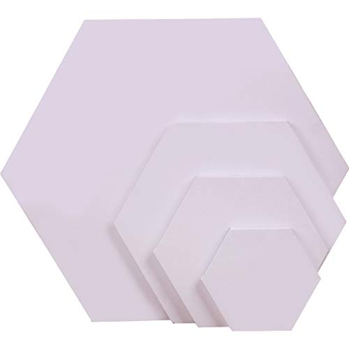 Hexagon Canvas Boards for Acrylic Painting - Cotton Canvas and Fra...