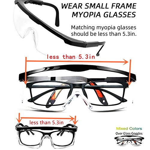 5 PACK Safety Goggles,Over Glasses Eyes Protection Goggles Protect...