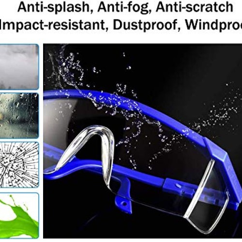 5 PACK Safety Goggles,Over Glasses Eyes Protection Goggles Protect...
