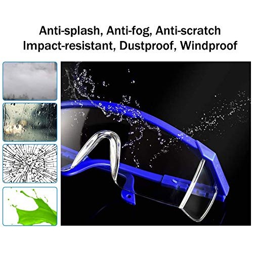 5 PACK Safety Goggles,Over Glasses Eyes Protection Goggles Protect...