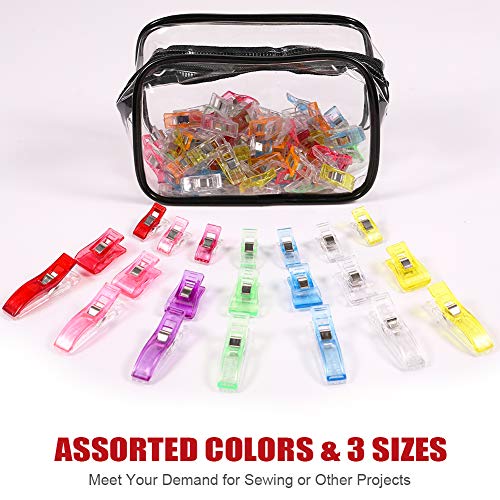 100 Pcs Sewing Clips and Quilting Clips Multipurpose 3 Sizes with ...