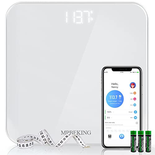 MPBEKING Scale for Body Weight Bathroom Digital Scales Bluetooth W...