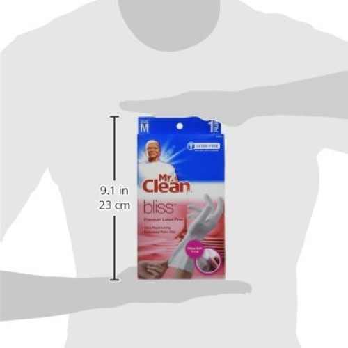 Mr. Clean 243033 Bliss Premium 1-pair Latex-free Gloves, Medium 4...