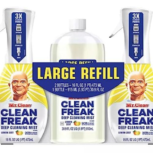 Mr. Clean Clean Freak Deep Cleaning Mist Cleaner, Lemon Zest Scent...