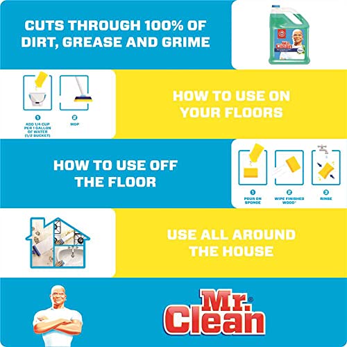 Mr. Clean Multipurpose Cleaning Solution with Febreze, 128 oz. Cap...