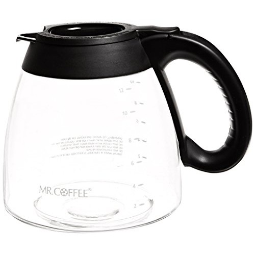 Mr. Coffee 12-Cup Replacement Decanter for FT and IS Series, Black...