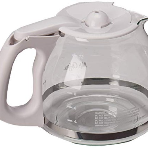 Mr. Coffee Replacement 12-Cup Glass Carafe, White -