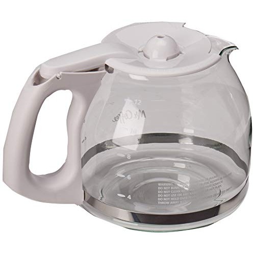 Mr. Coffee Replacement 12-Cup Glass Carafe, White -