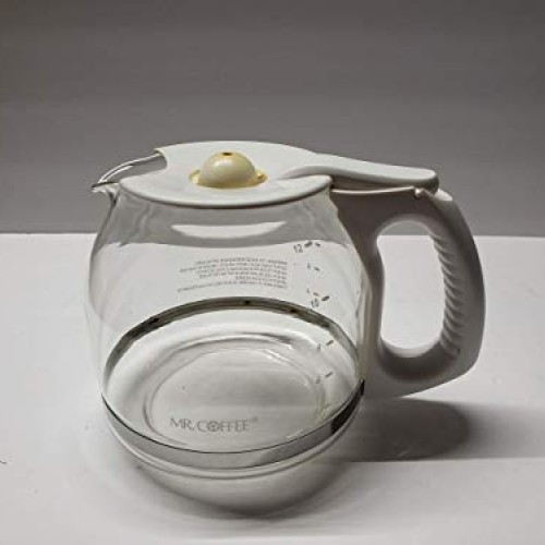 Mr. Coffee Replacement 12-Cup Glass Carafe, White -
