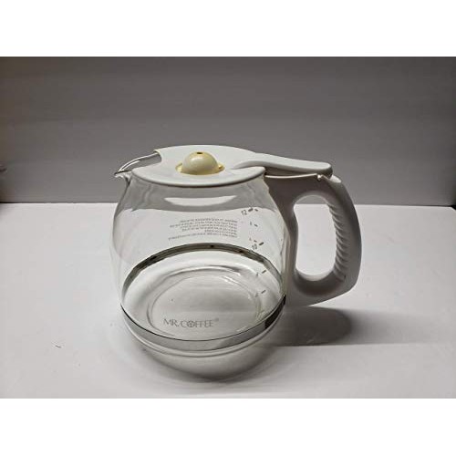 Mr. Coffee Replacement 12-Cup Glass Carafe, White -