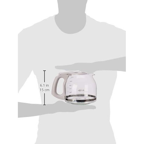 Mr. Coffee Replacement 12-Cup Glass Carafe, White -