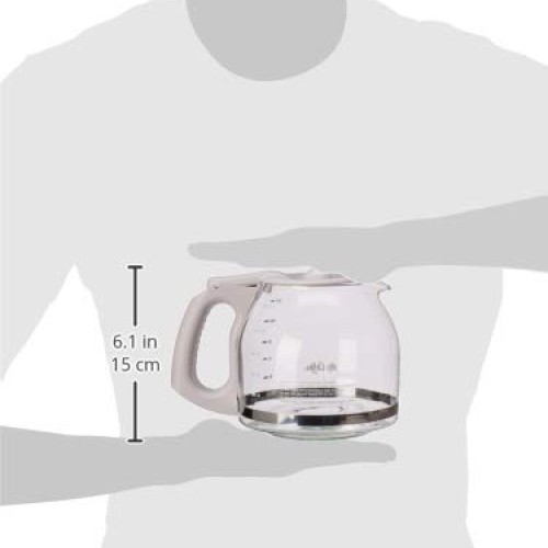 Mr. Coffee Replacement 12-Cup Glass Carafe, White -