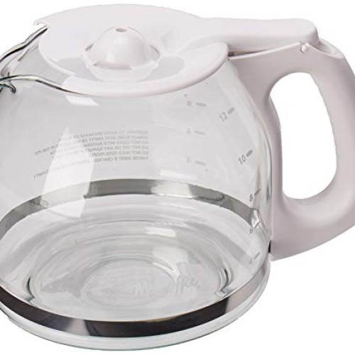 Mr. Coffee Replacement 12-Cup Glass Carafe, White -