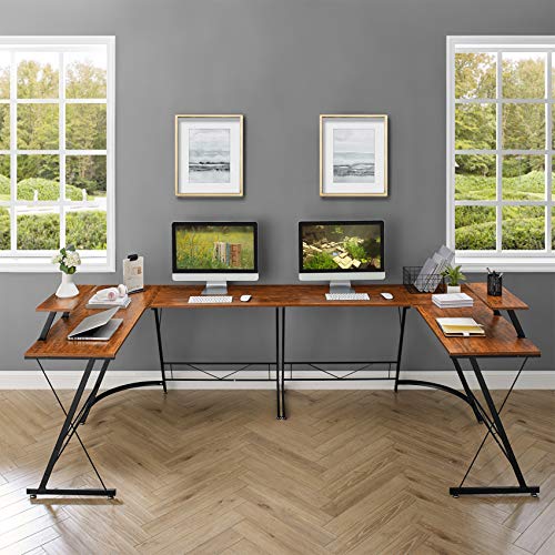 Mr IRONSTONE L-Shaped Desk 50.8 Computer Corner Desk, Home Gaming...