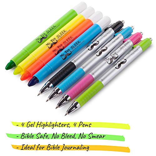 Mr. Pen- Bible Highlighters and Pens No Bleed, 8 Pack, Bible Journ...
