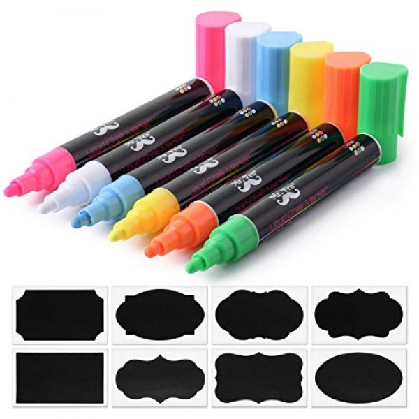 Mr. Pen- Chalk Markers, 6 Pack, Dual Tip, Assorted Color, 8 Labels...
