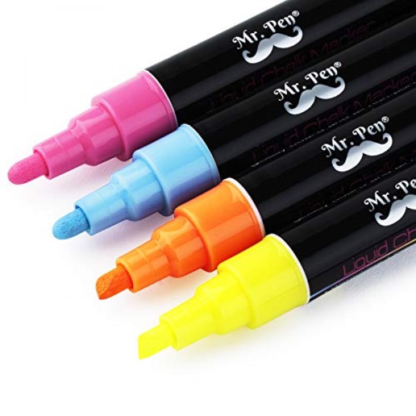 Mr. Pen- Chalk Markers, 6 Pack, Dual Tip, Assorted Color, 8 Labels...