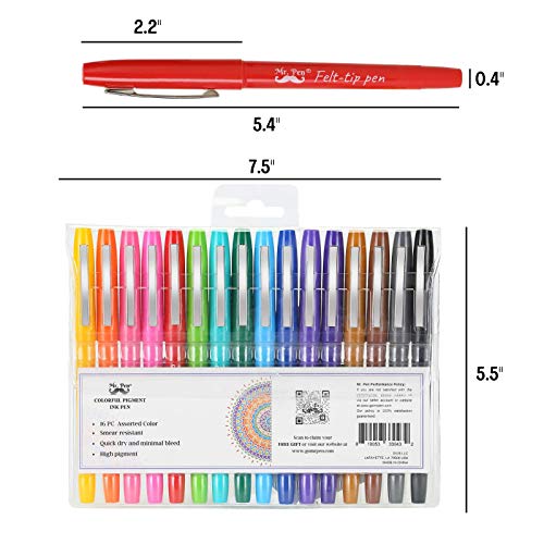 Mr. Pen- Felt Tip Pens, 16 Pack, Colored Felt Tip Pens, Marker Pen...