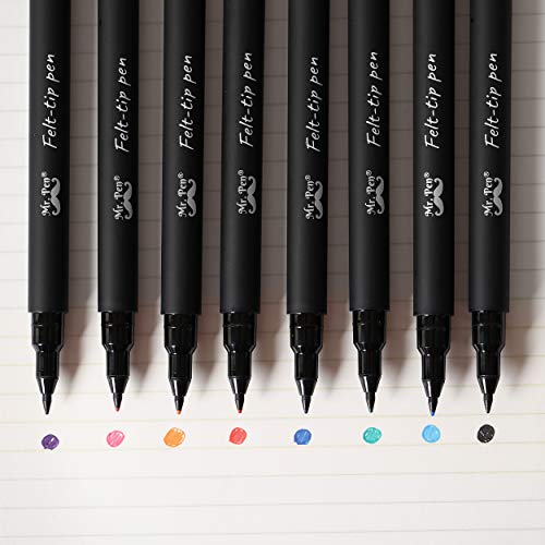 Mr. Pen- Felt Tip Pens, Pens Fine Point, Pack of 8, Fast Dry, No S...