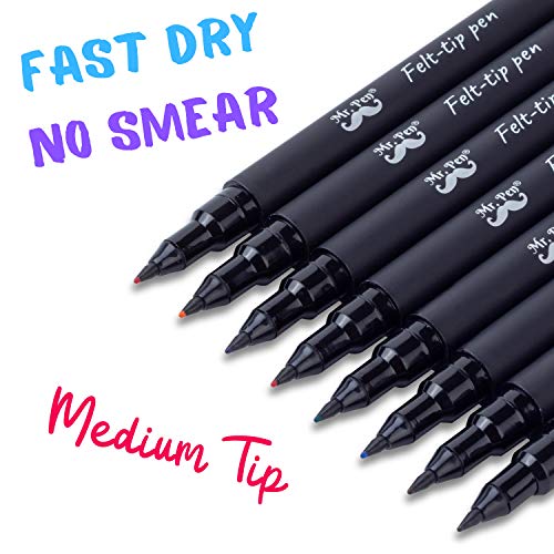 Mr. Pen- Felt Tip Pens, Pens Fine Point, Pack of 8, Fast Dry, No S...