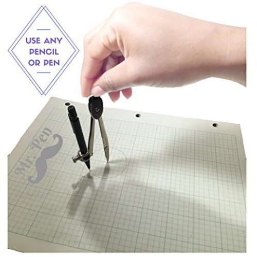 Mr. Pen Geometry Set with 6 Inch Swing Arm Protractor, Divider, Se...