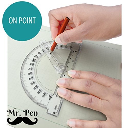 Mr. Pen Geometry Set with 6 Inch Swing Arm Protractor, Divider, Se...