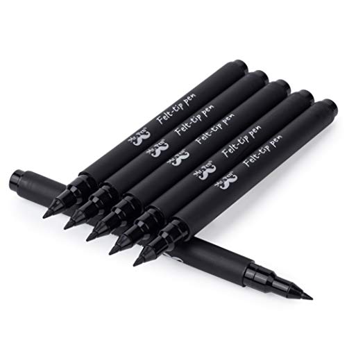 Mr. Pen- Pens, Felt Tip Pens, Black Pens, Pack of 6, Fast Dry, No ...