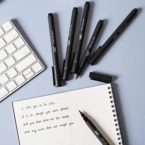 Mr. Pen- Pens, Felt Tip Pens, Black Pens, Pack of 6, Fast Dry, No ...