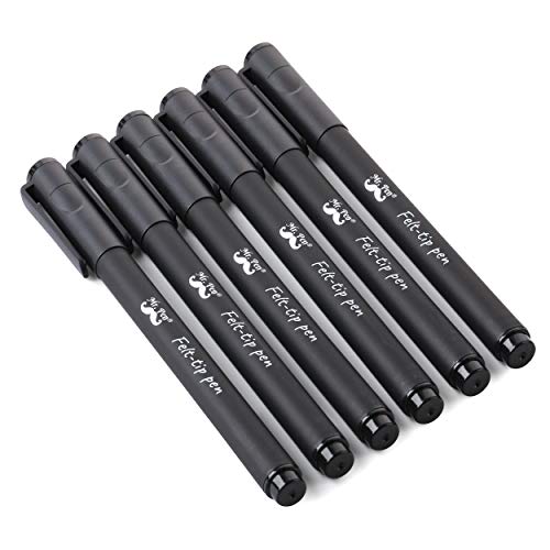 Mr. Pen- Pens, Felt Tip Pens, Black Pens, Pack of 6, Fast Dry, No ...