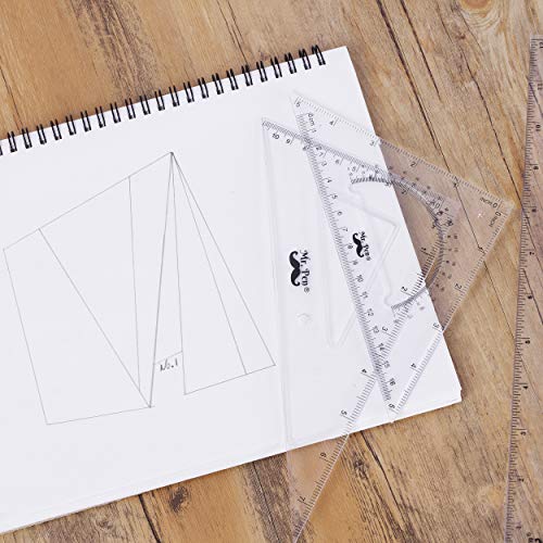 Mr. Pen- Triangle Ruler, Square and Ruler Set, Ruler Set, 3 Pack, ...
