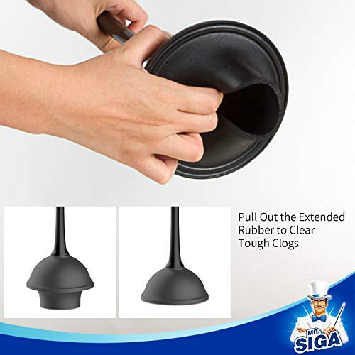 MR.SIGA Toilet Plunger and Bowl Brush Combo for Bathroom Cleaning,...