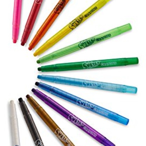 Mr. Sketch 1951200 Scented Twistable Crayons, Assorted Colors, 12-...