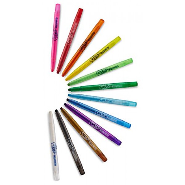 Mr. Sketch 1951200 Scented Twistable Crayons, Assorted Colors, 12-...